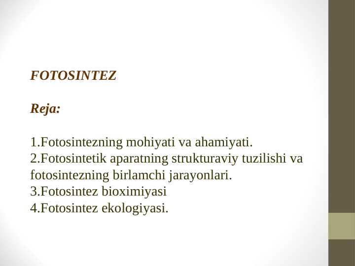 FOTOSINTEZ