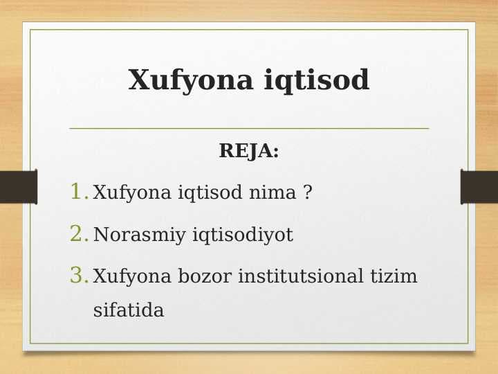 Xufyona iqtisod