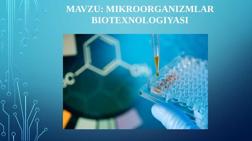 Mikroorganizmlar biotexnologiyasi