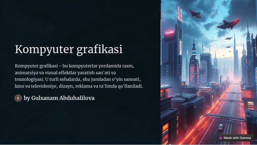 Kompyuter grafikasi