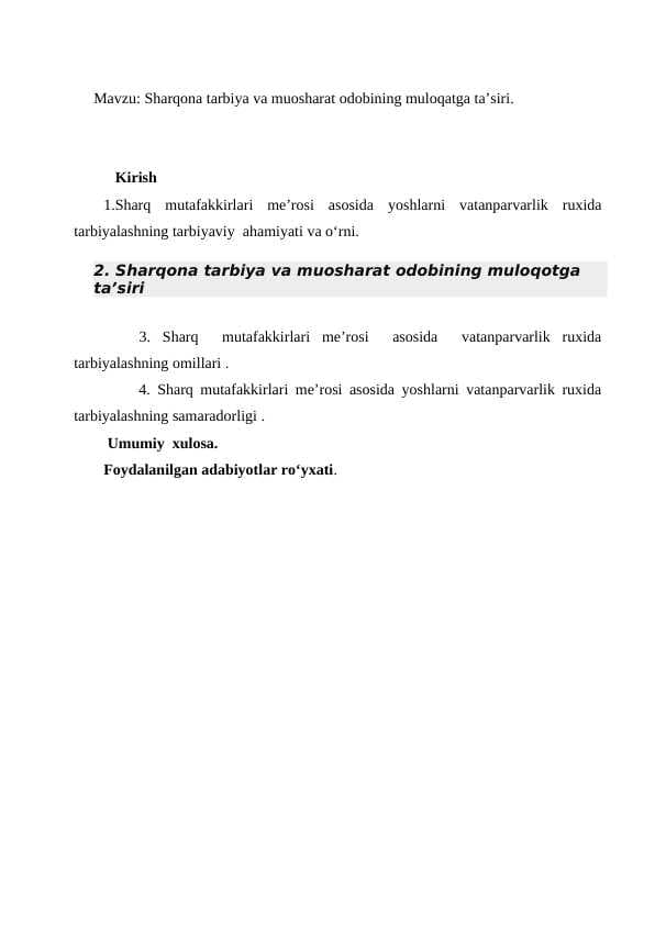 Sharqona tarbiya va muosharat odobining muloqatga ta’siri.doc