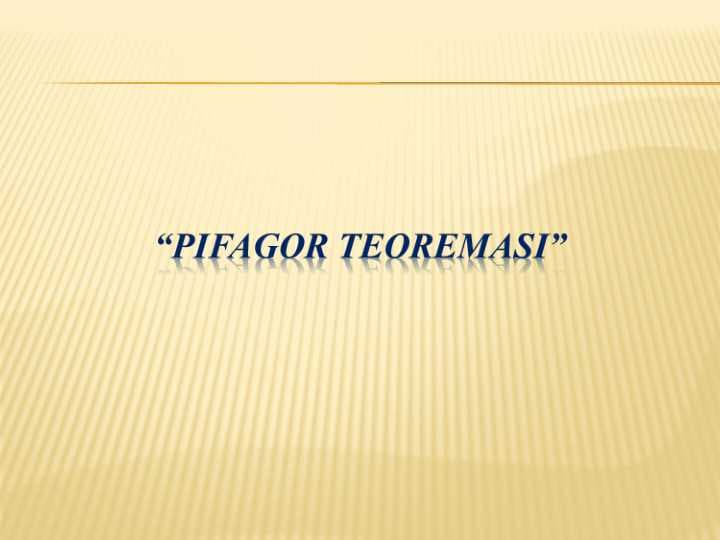 Pifagor teoremasi