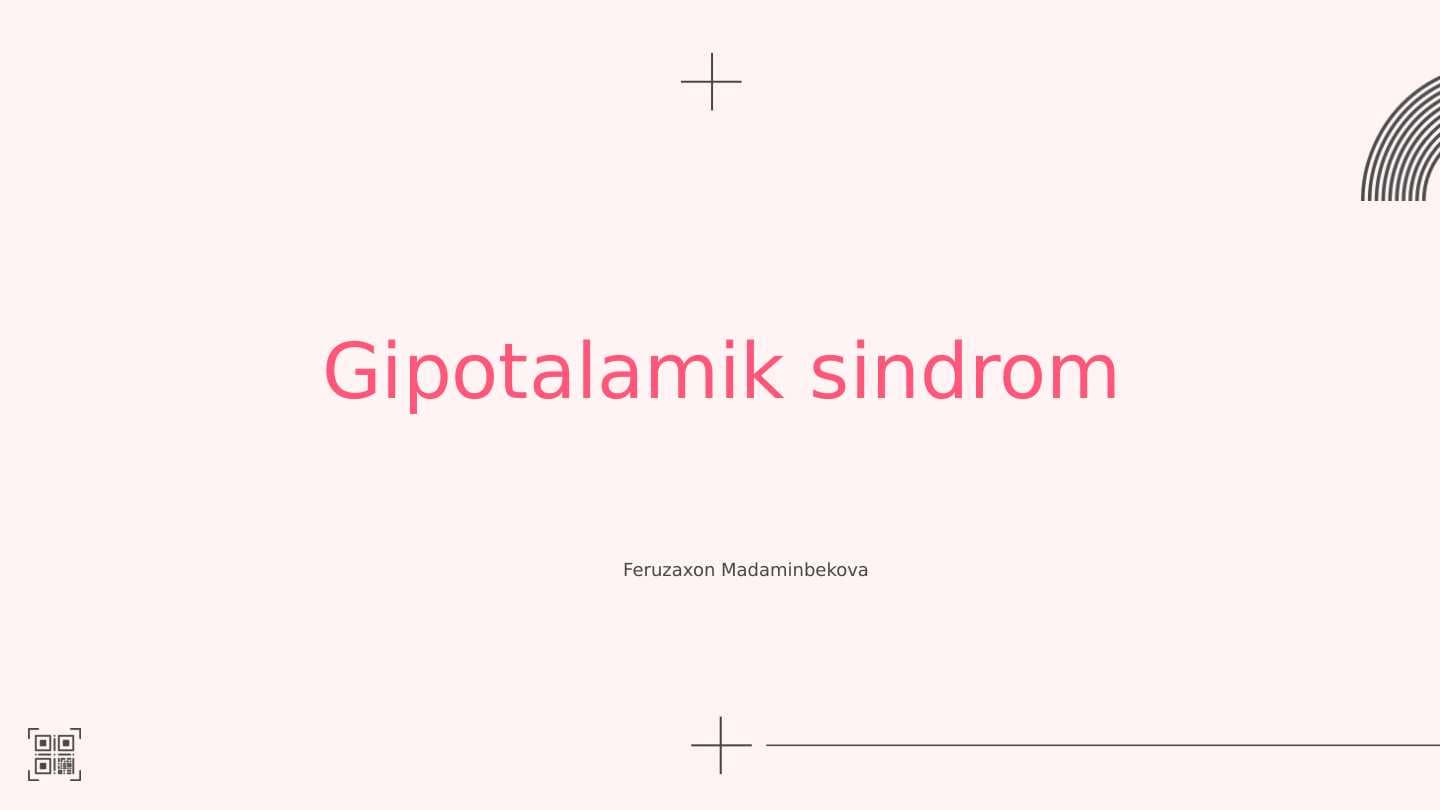 Gipotalamik sindrom