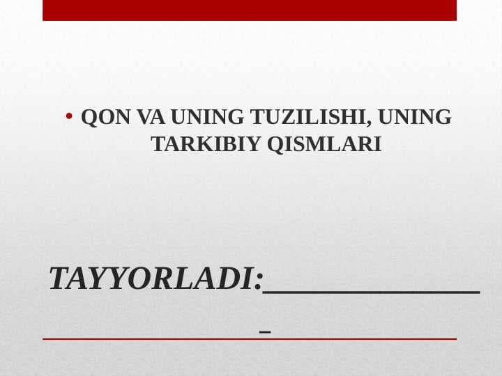QON VA UNING TUZILISHI, UNING TARKIBIY QISMLARI