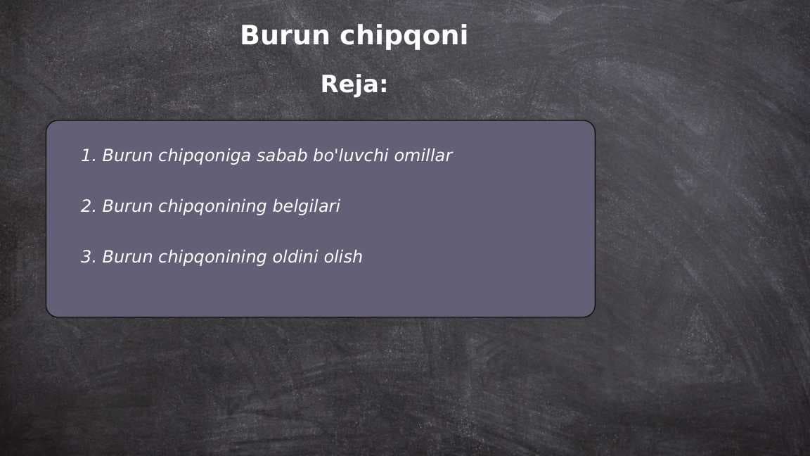 Burun chipqoni