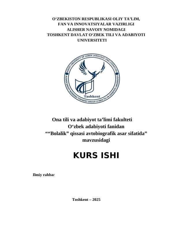 Bolalik” qissasi avtobiografik asar sifatida