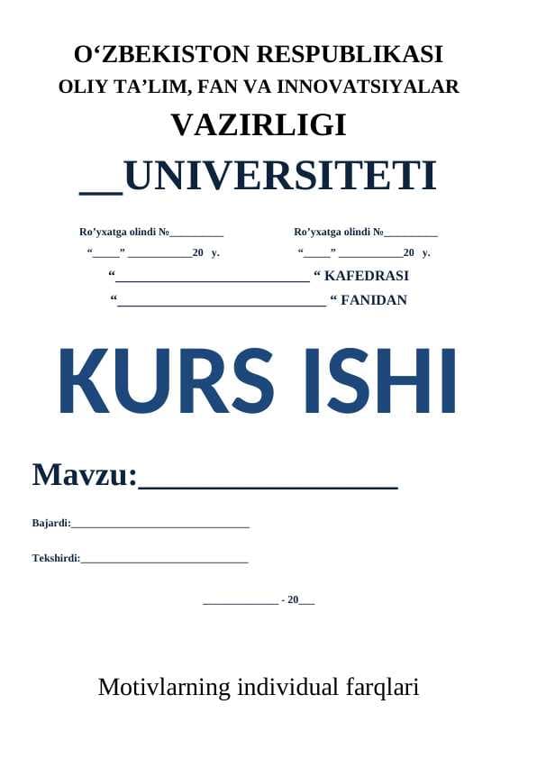 Motivlarning individual farqlari