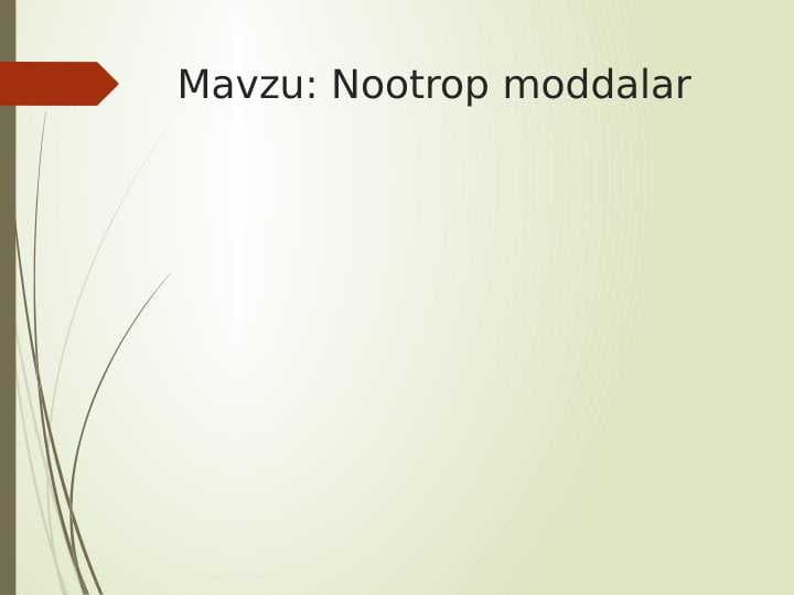 Nootrop moddalar