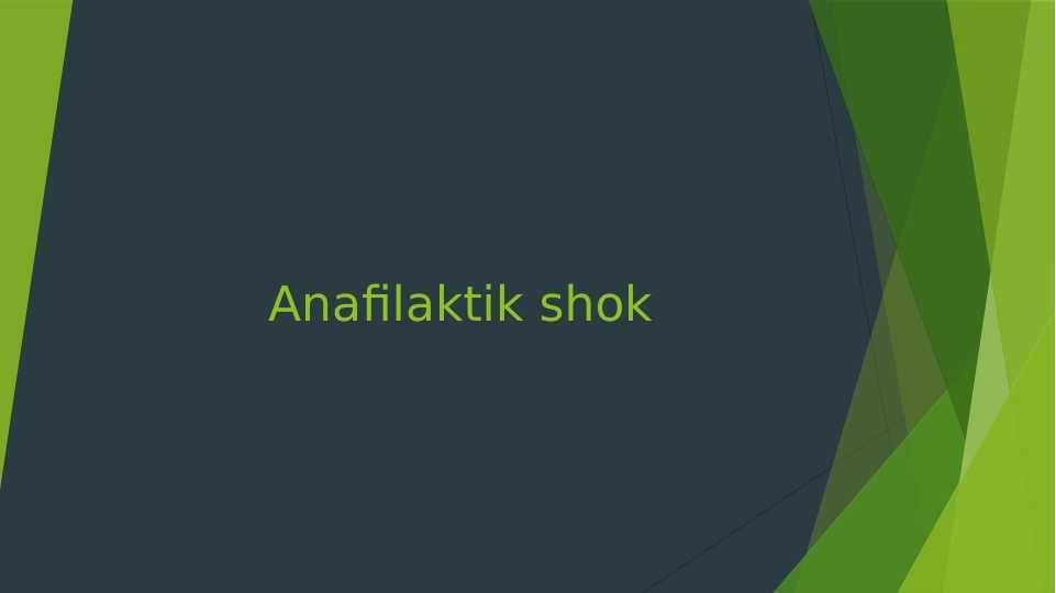 Anafilaktik Shok