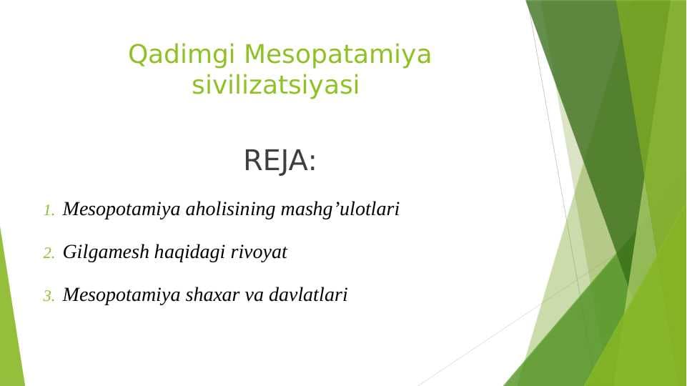 Qadimgi Mesopatamiya sivilizatsiyasi
