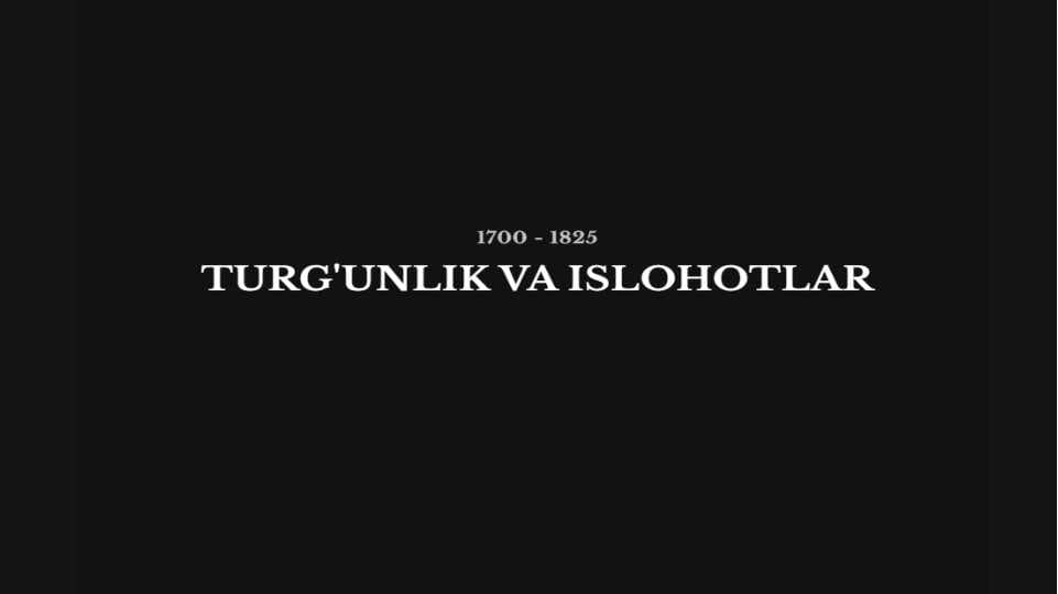 Usmoniylar imperiyasida Turgunlik davri