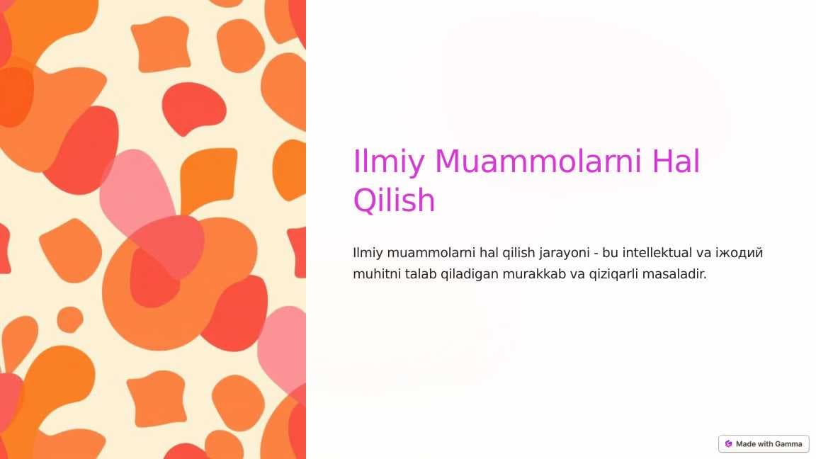 Ilmiy-Muammolarni-Hal-Qilish slayd.