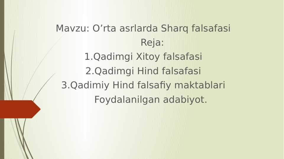 O’rta asrlarda Sharq falsafasi