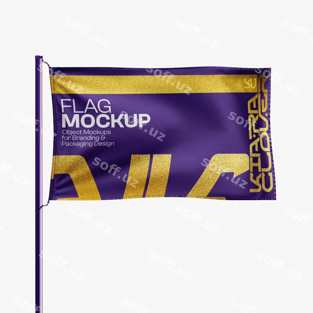 Bayroq mockup psd tahrir qiluvchi | Flag mockup psd editable