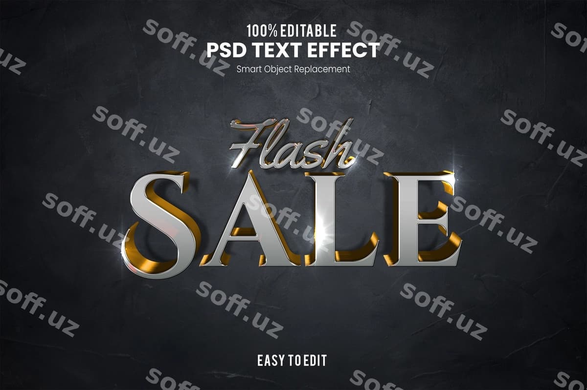 Flash sotuv matn effektasi | Flash saletext effect