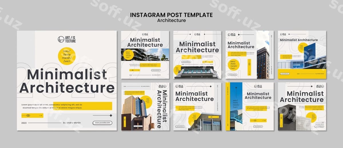 Tekis dizayn tuzilma shabloni | Flat design architecture template