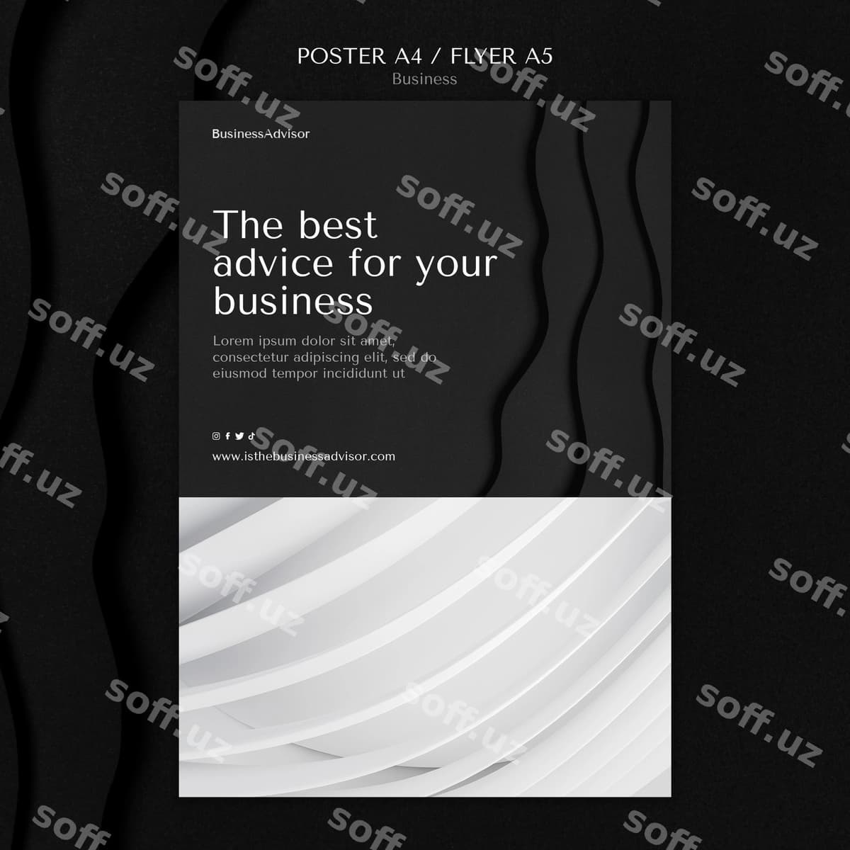 Tekis dizayn biznes shabloni | Flat design business template