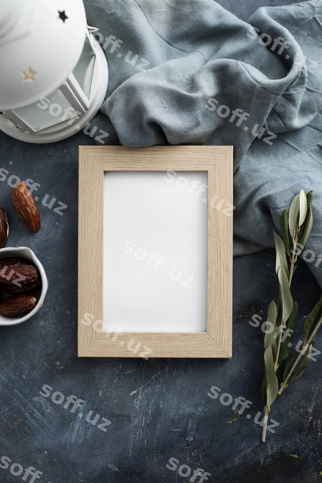 Flatt lay ramazon freymi mockup | Flat lay ramadan frame mockup