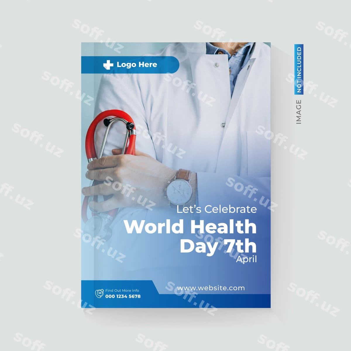 Flyer varaq Jahon sog'liq kuni | Flyer cover world health day