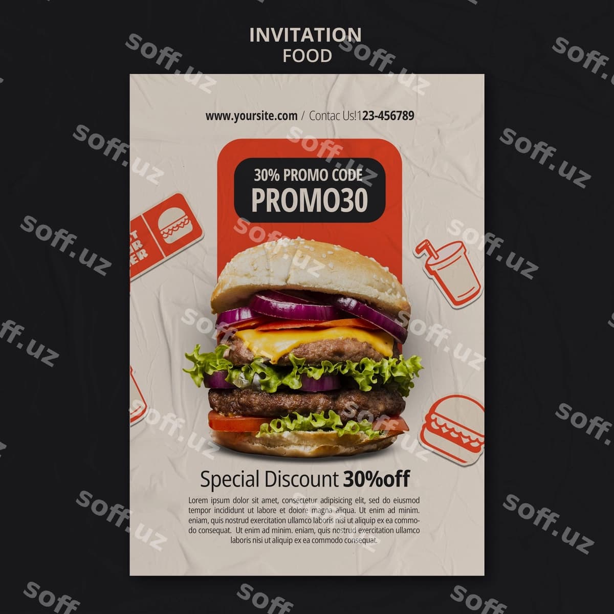 Ovqat shablon dizayni | Food template design
