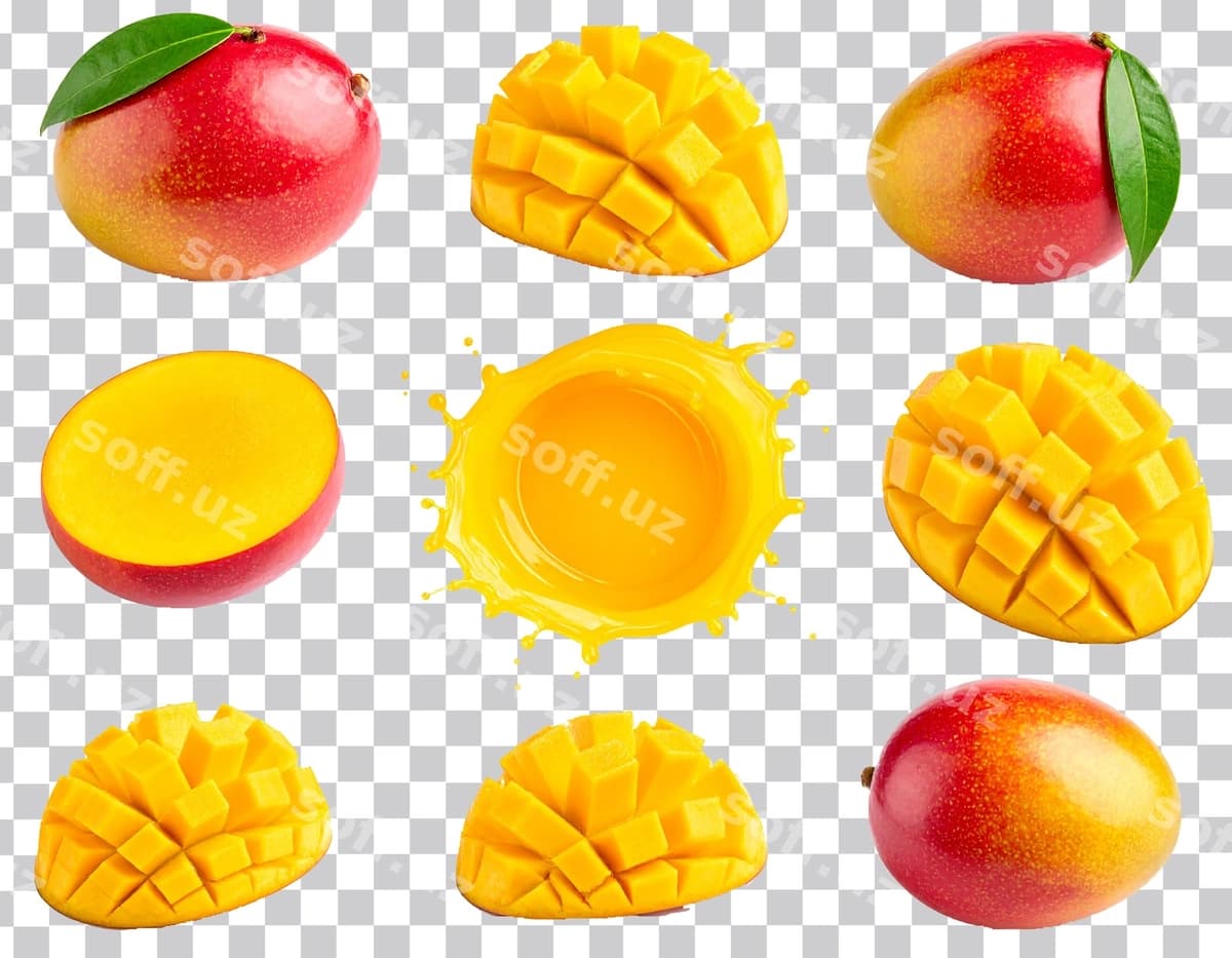 Yangi organik mango ajraltirilgan png | Fresh organic mango isolated png