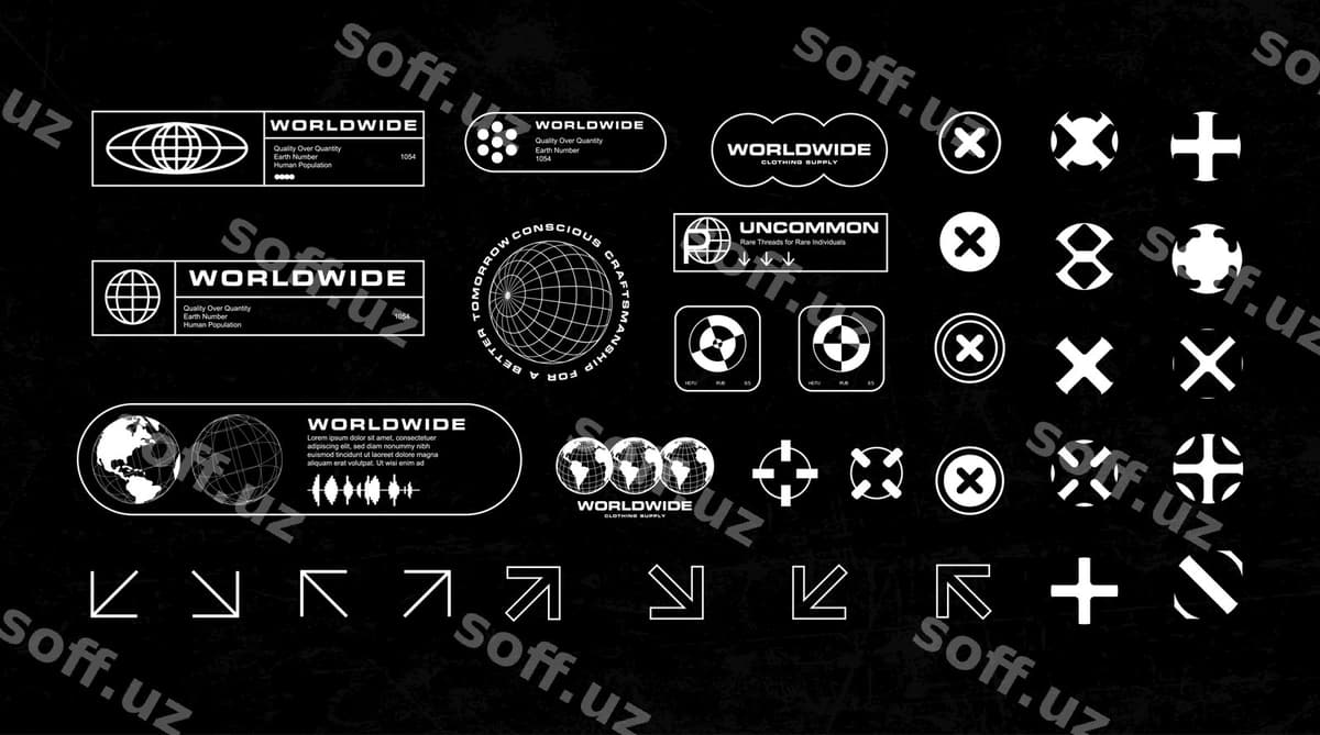 Futuristik UI dizayn elementlari | Futuristic ui design elements