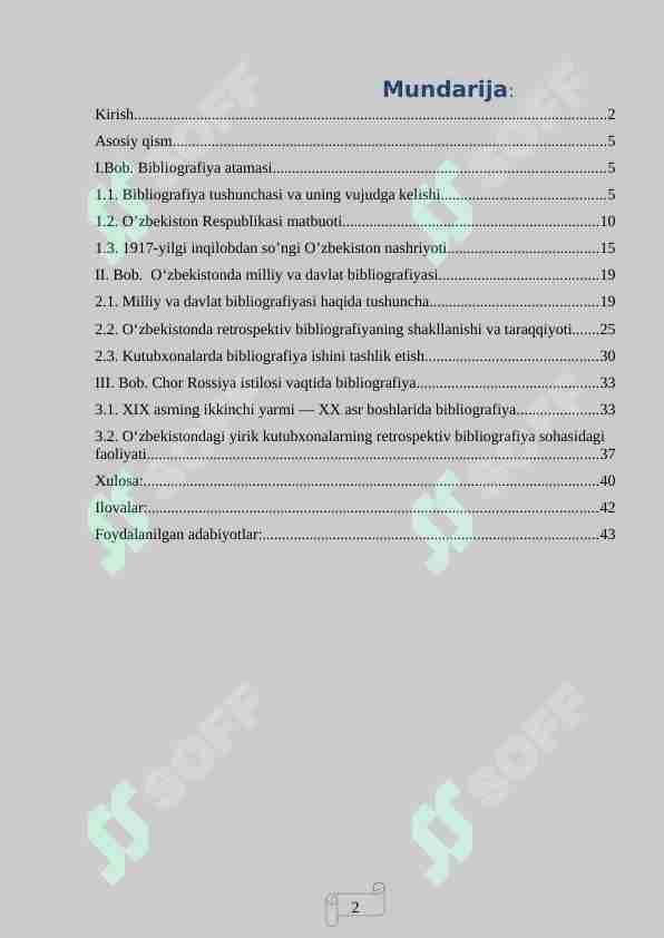 O'zbekiston kutubxonalarida bibliografiya ishi