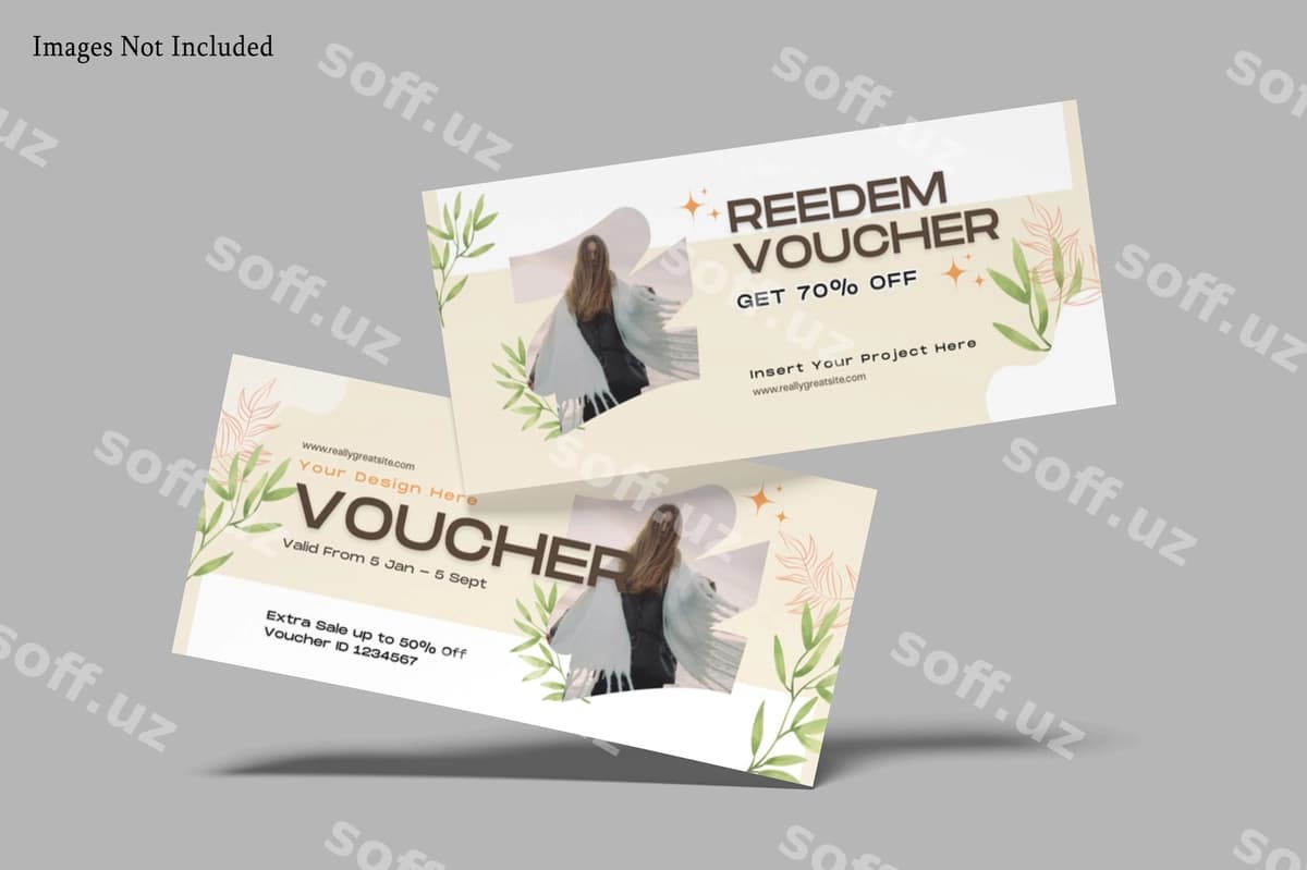So'mvaucher mockup | Gift voucher mockup