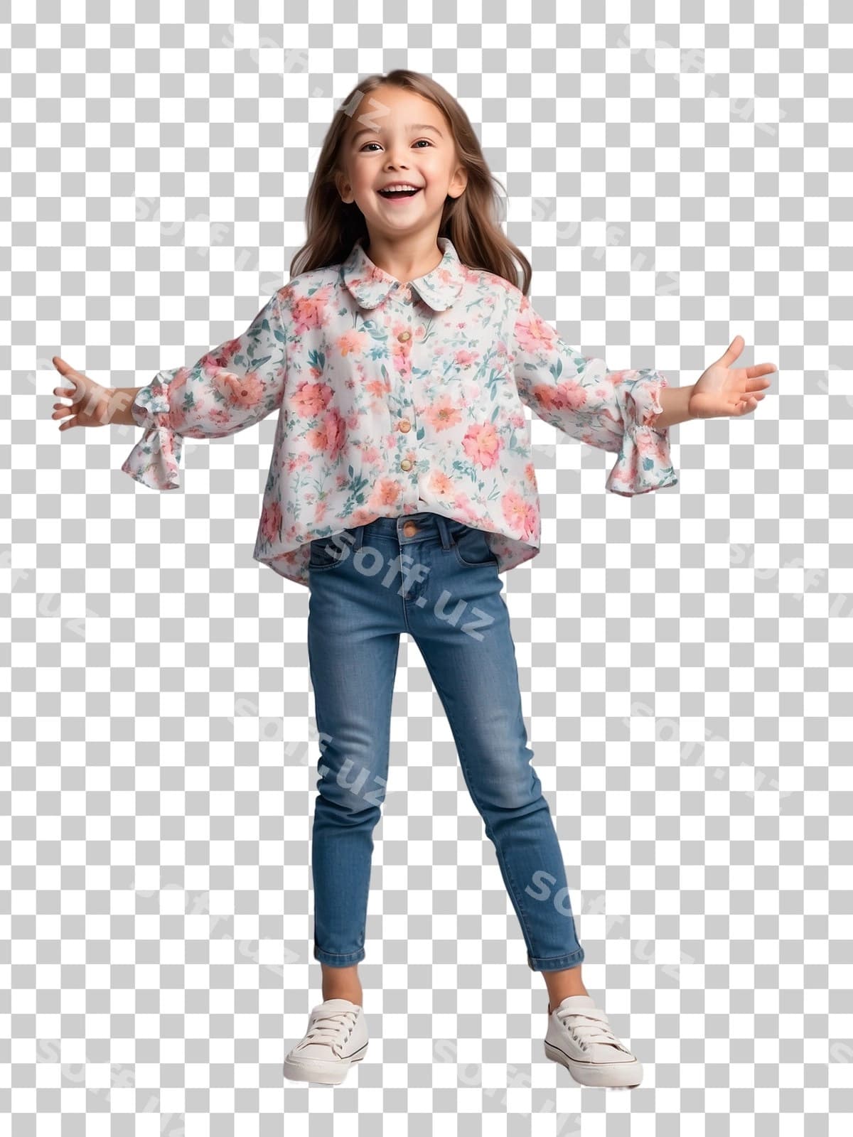 Qo'llarini havoga ko'targan qiz | Girl with her arms out air
