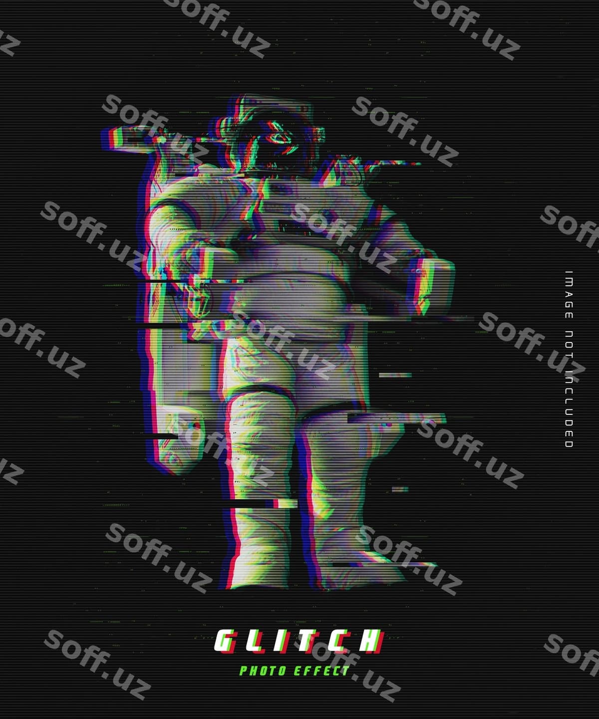 Glitch fotoeffekt shabloni | Glitch photo effect template