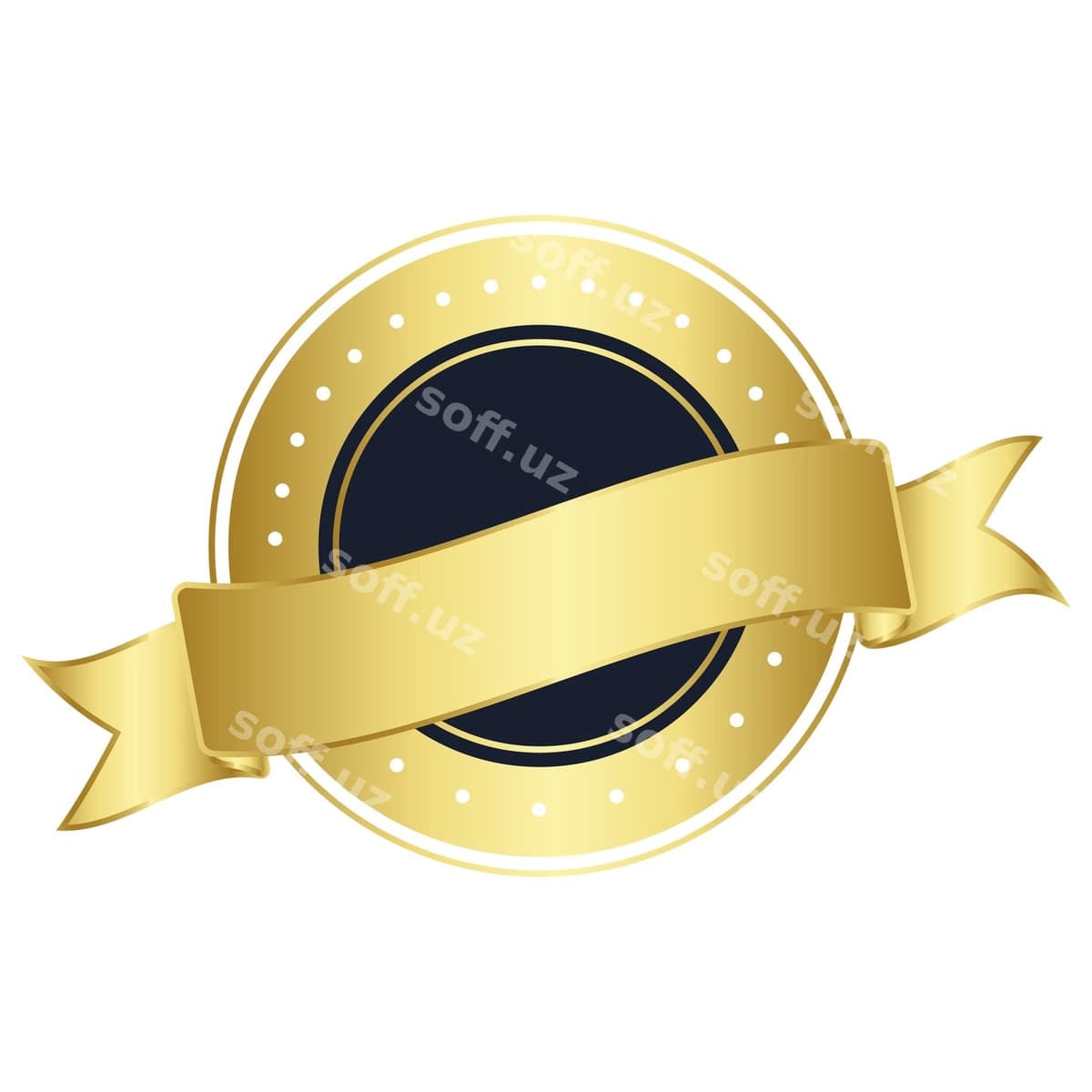 Oltin belgi png shaffof orqa fonda | Gold badge png transparent background