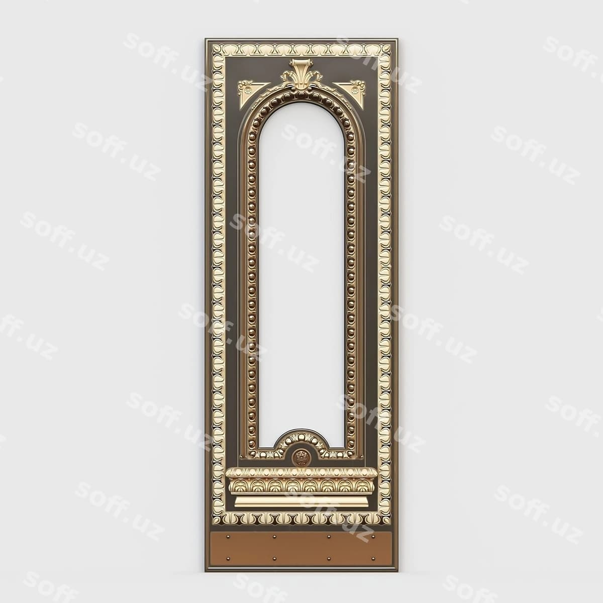 Oltin ramkali so'zli ayna | Gold framed mirror with word