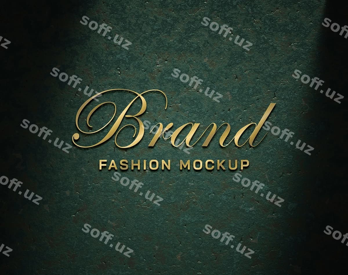 Altin logotip tagline namunasi | Gold logo tagline mockup