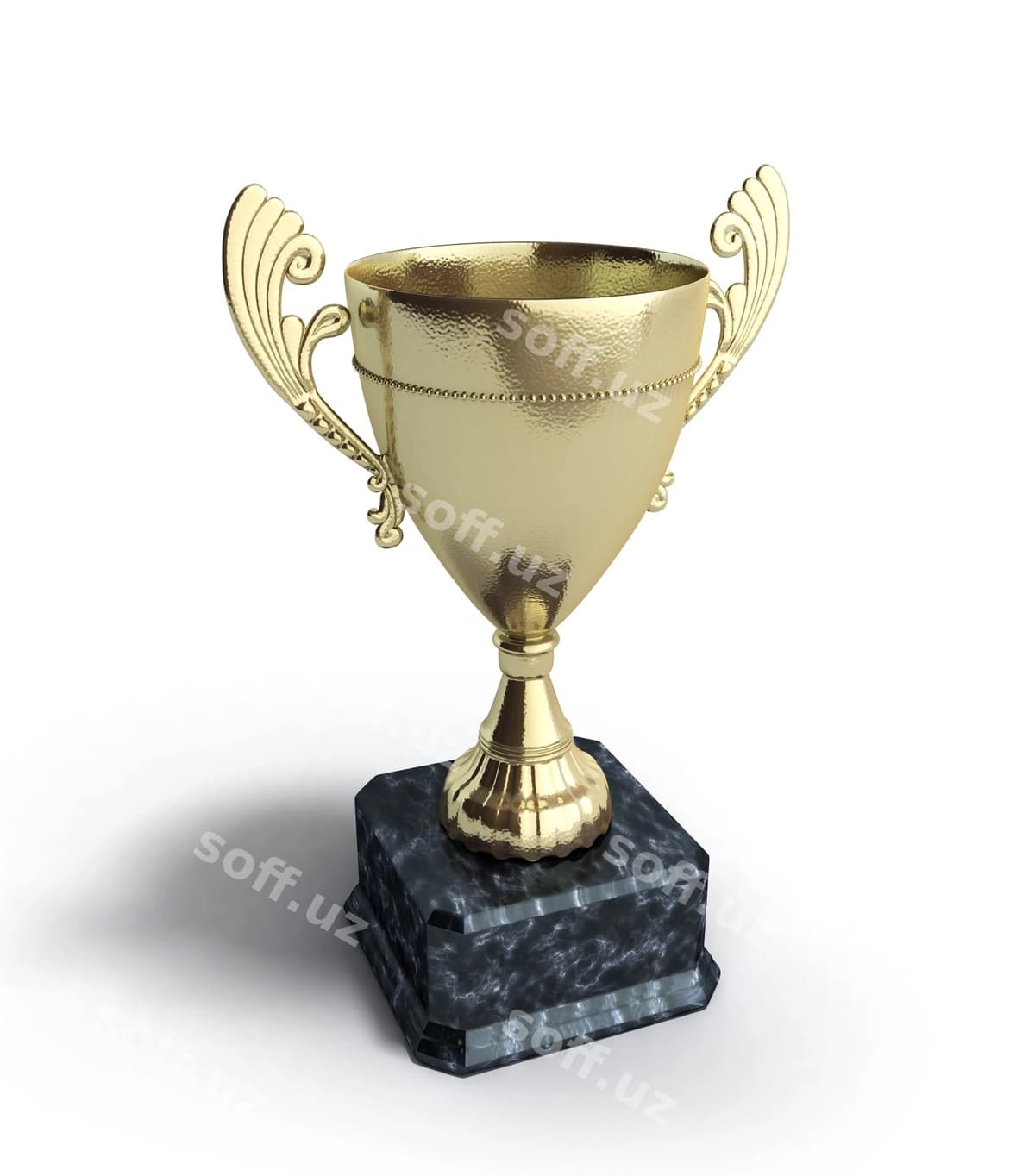 Oltin trofey kupa 3d render oq | Gold trophy cup 3d render white