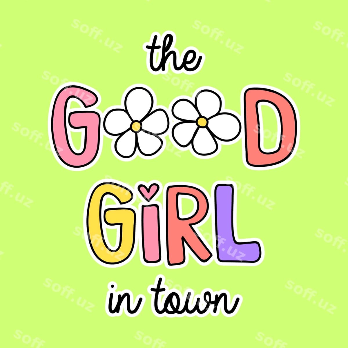 Yaxshi Qiz Shahri rangli bosma | Good girl town colorful print