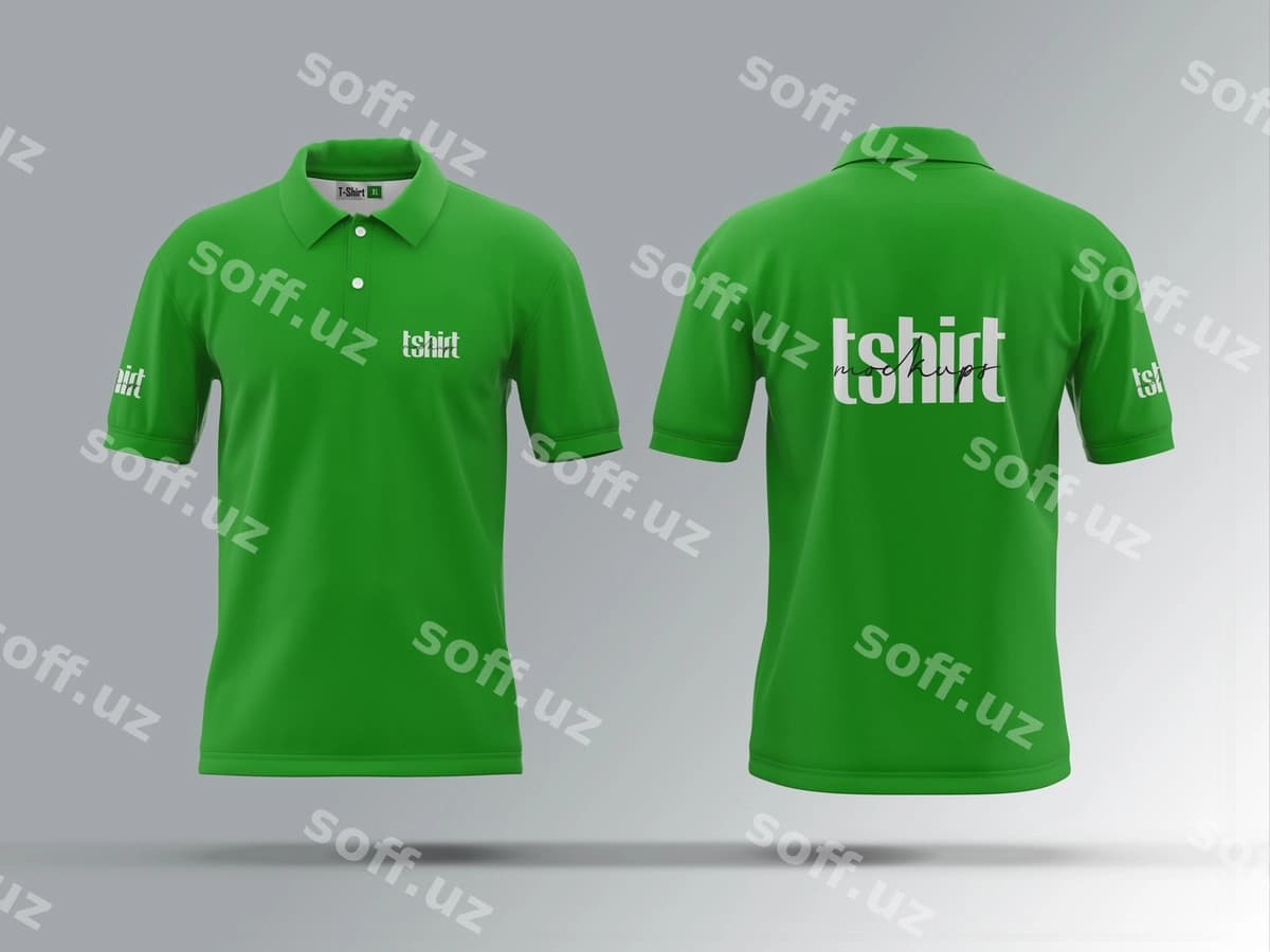 Yashil futbolka mockup | Green tshirt mockup