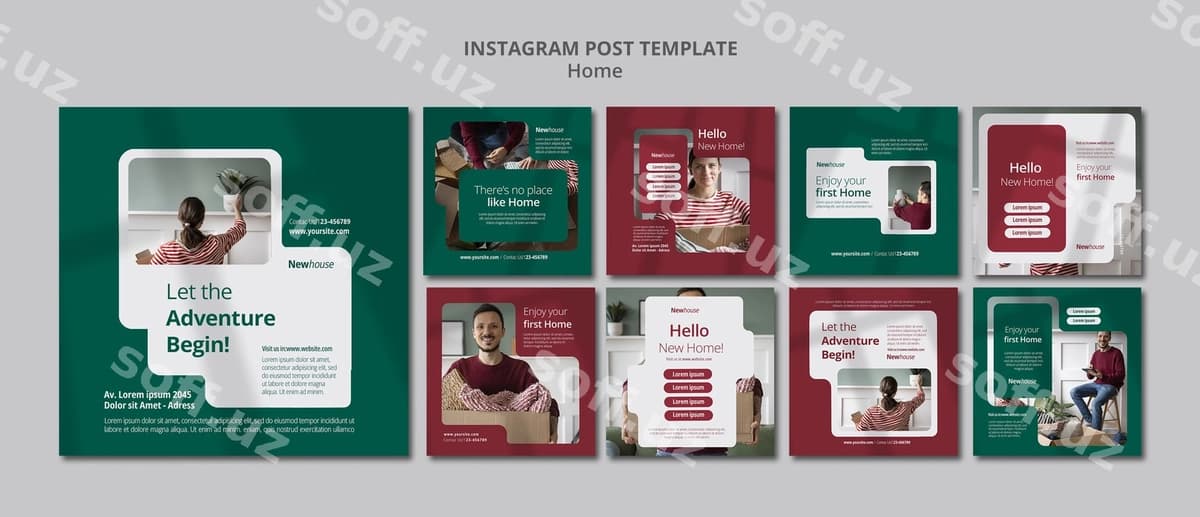 Uy shablon dizayni | Home template design