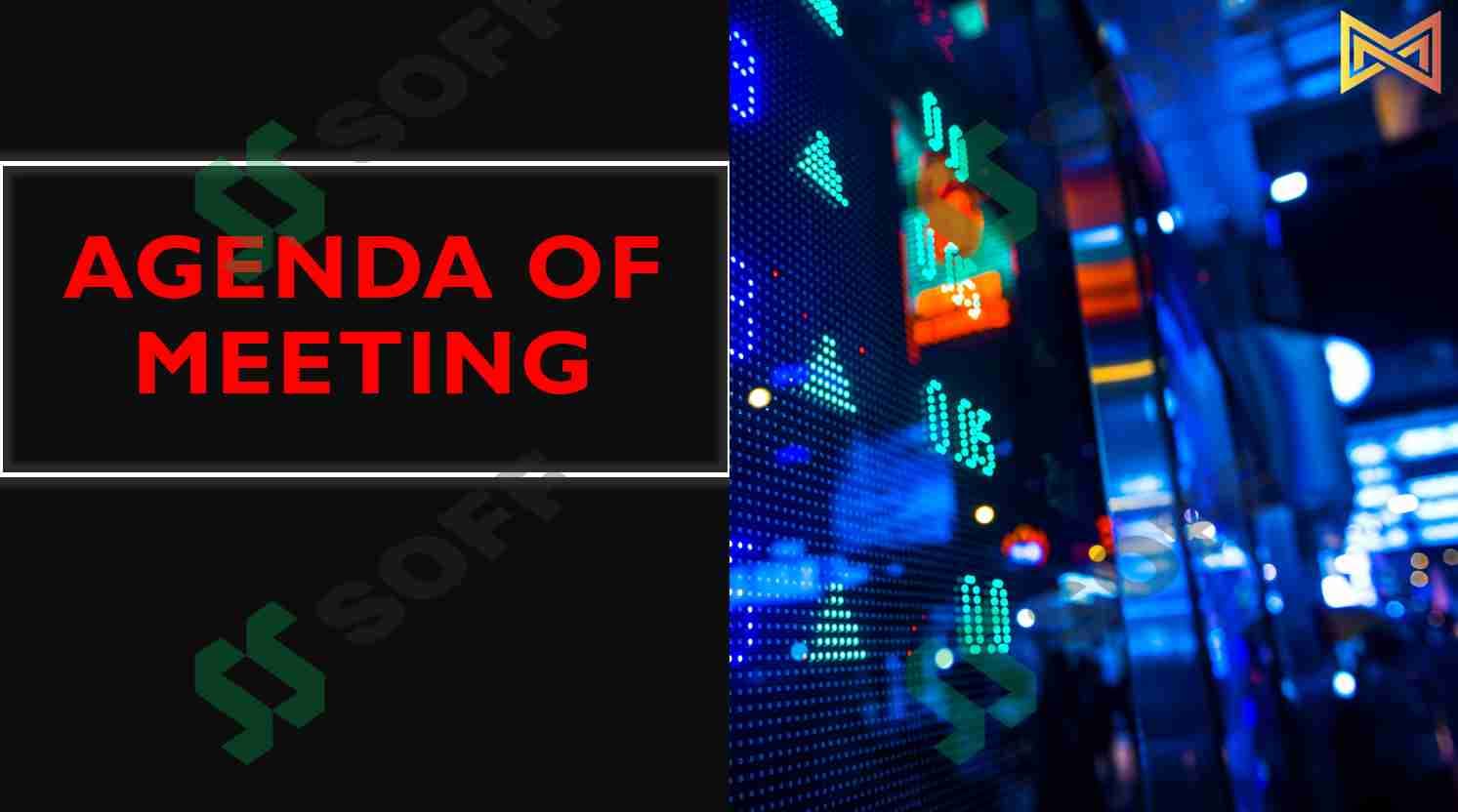Agenda of meeting
