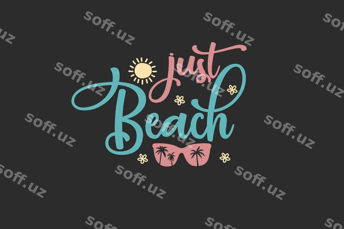 Faqat plyaj vektor fayli | Just beach vector file
