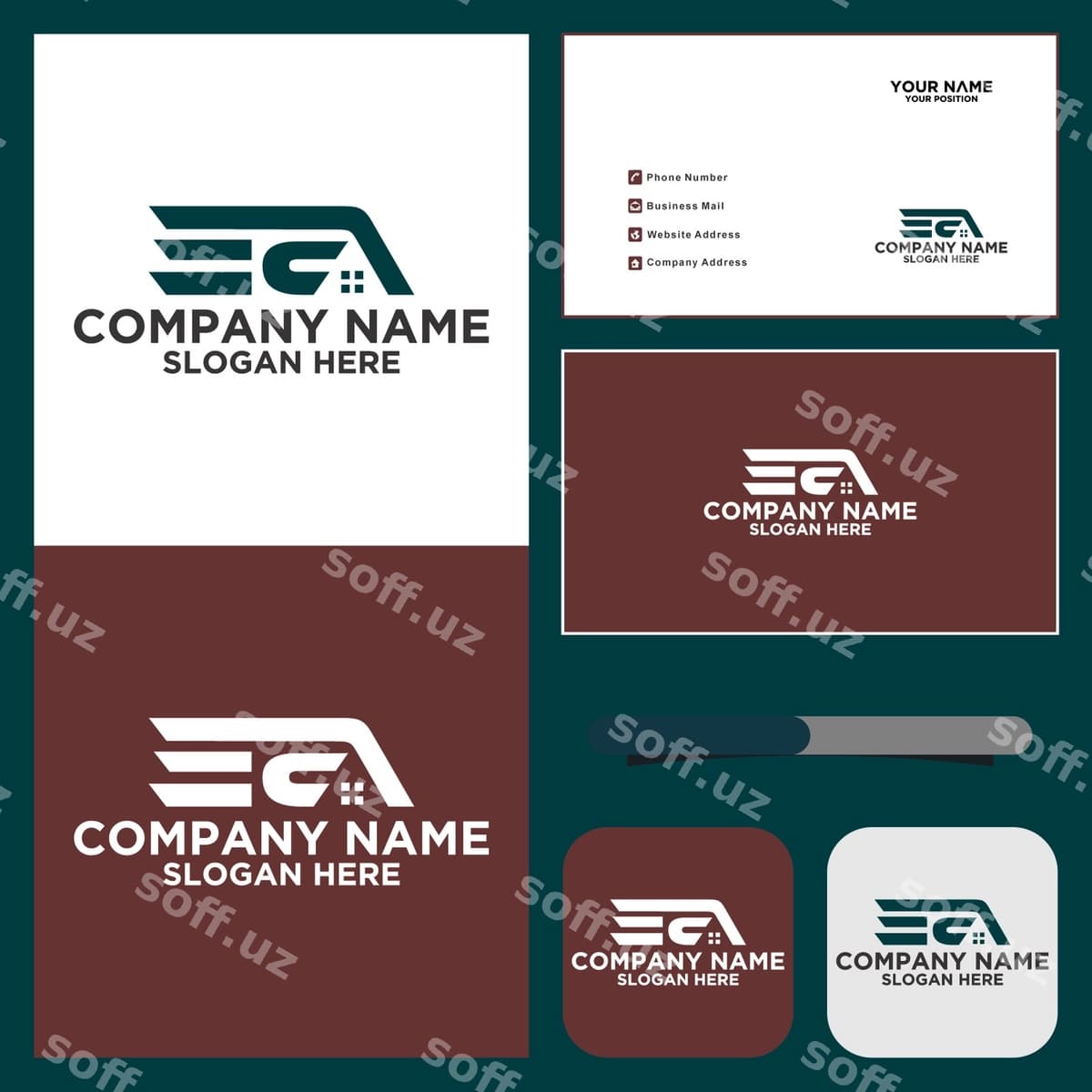 Harf Eca binoni vektor logo shabloni | Letter eca building vector logo template