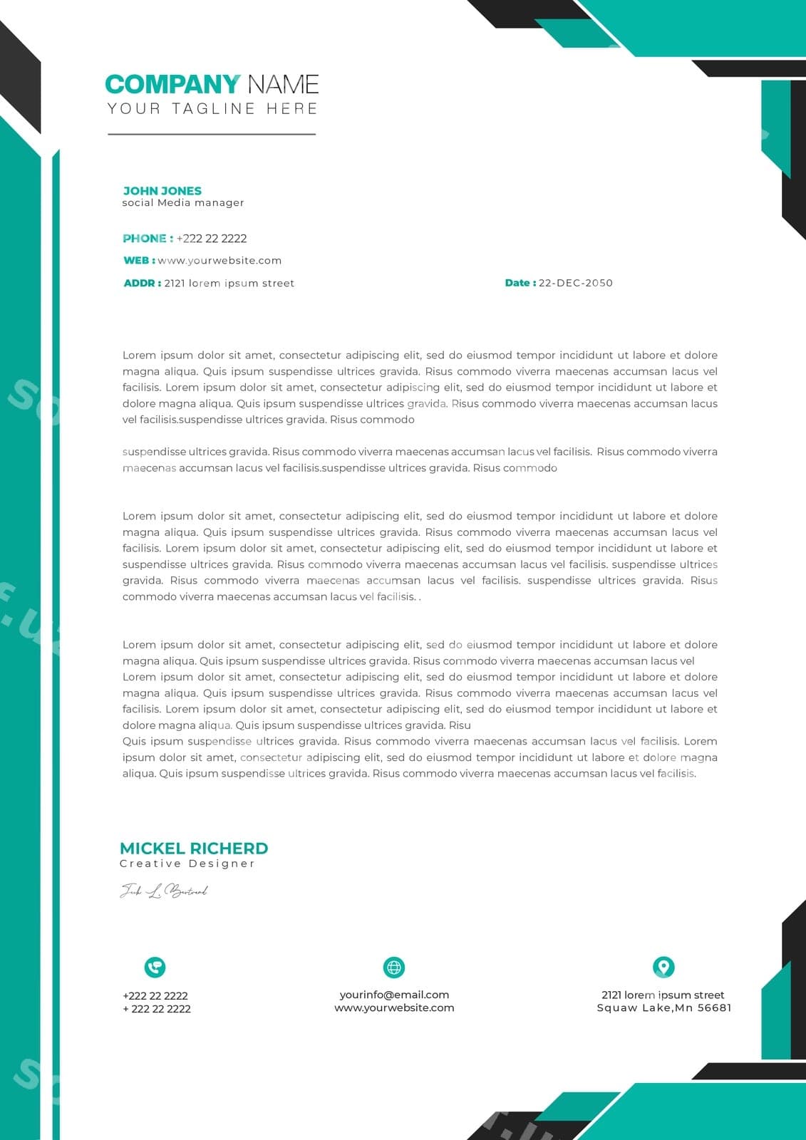 Xat sarlavhasi dizayni | Letter head design