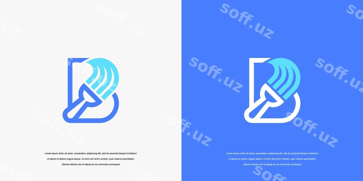 Harf B logotipi boyash logotipi | Letter mark b logo painting logo