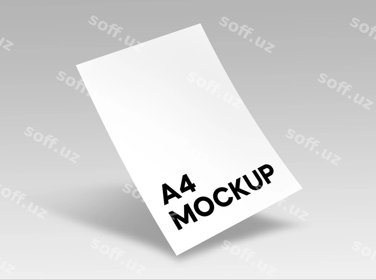 Xat sarlavhasi flyer modeli | Letterhead flyer mockup