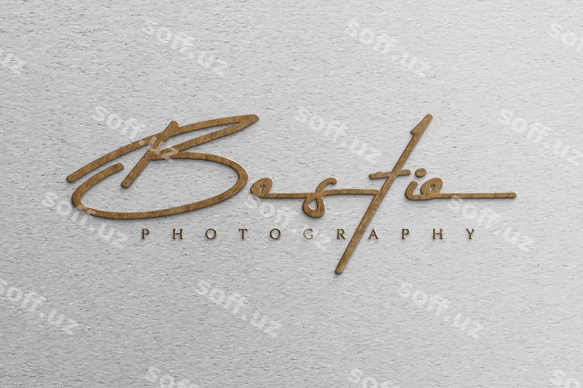 Logo mockup uch oʻlchovli | Logo mockup 3d