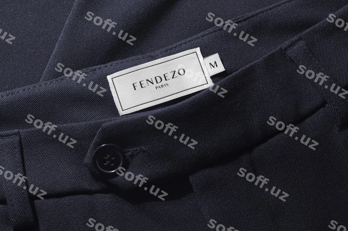 Logo namuna belgi kostyum shuft | Logo mockup label suit pants