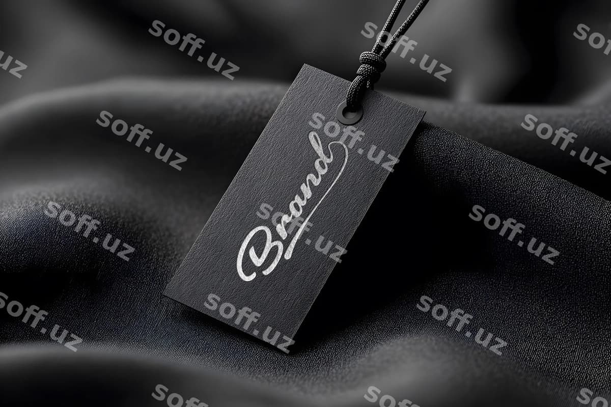 Logo mockup etiket tagi | Logo mockup label tag