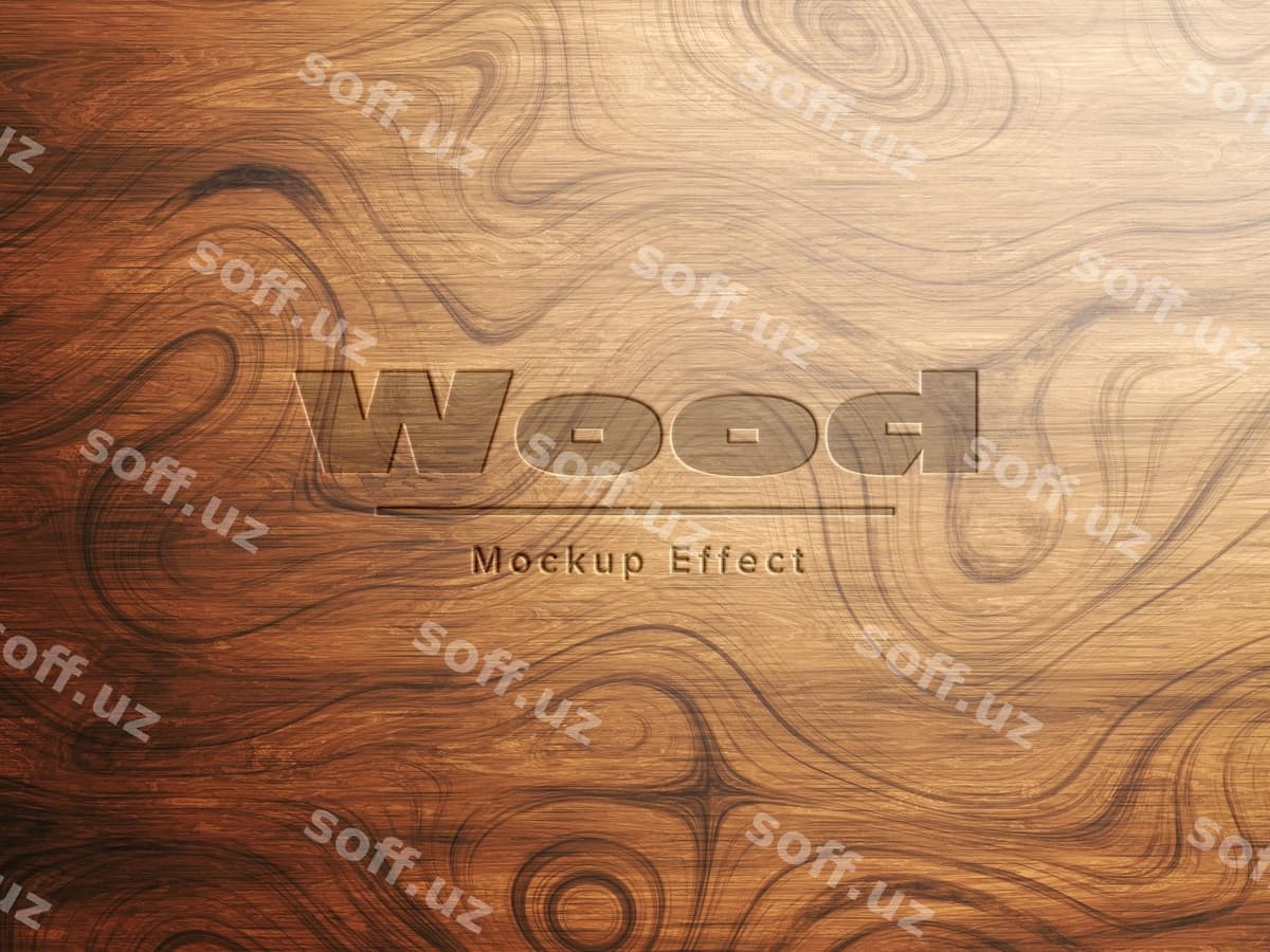 Logo mockup yog'och orqa fonda | Logo mockup wood background