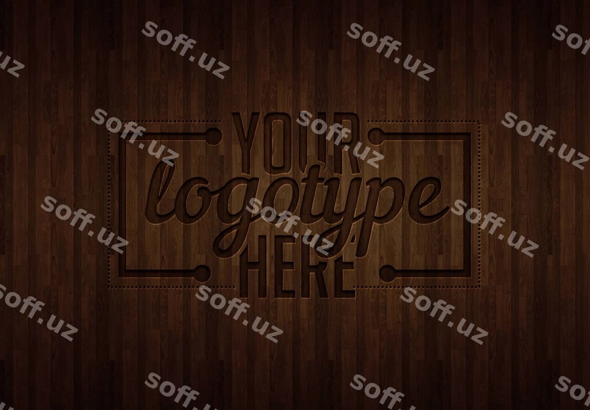 Logotip shablon yog'och | Logotype template wood