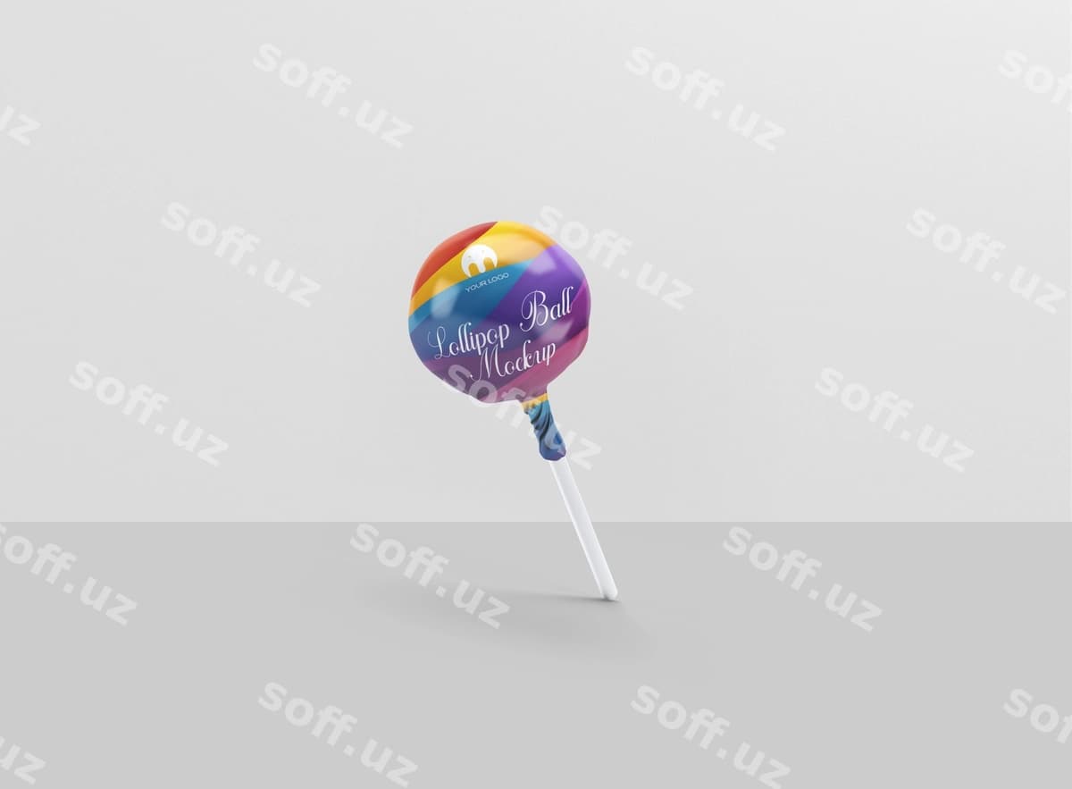 Lolipop konfet maketi | Lollipop candy mockup