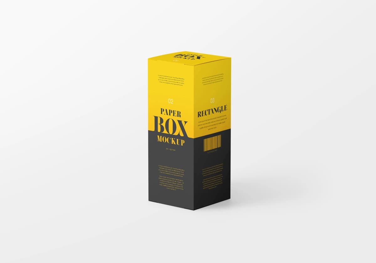 Uzoq to'rtburchaklar quti qadoqlash maketi | Long rectangle box packaging mockup